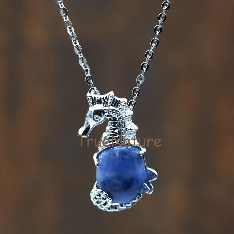 20170927-NM7843- Sliver Plated Sea Horse Necklace-18inch-8.97g_3