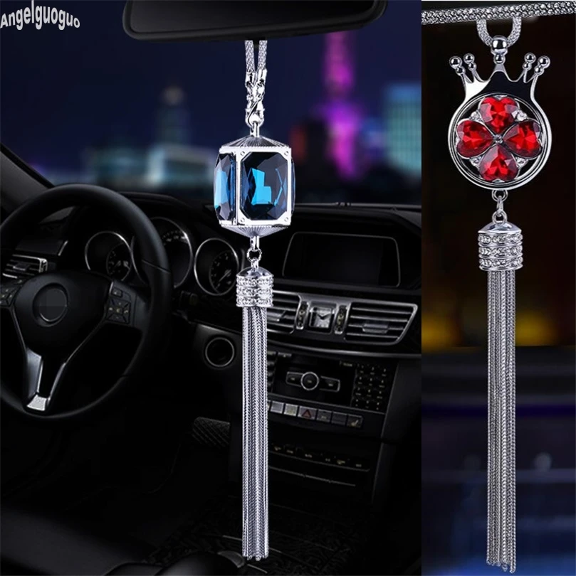 Car rearview mirror crystal pendant Tassel For BMW cars 1 2 3 5 series X1 X2 X3 X4 X5 X6 E60 E90 F30 G01 G30 et Gift accessories