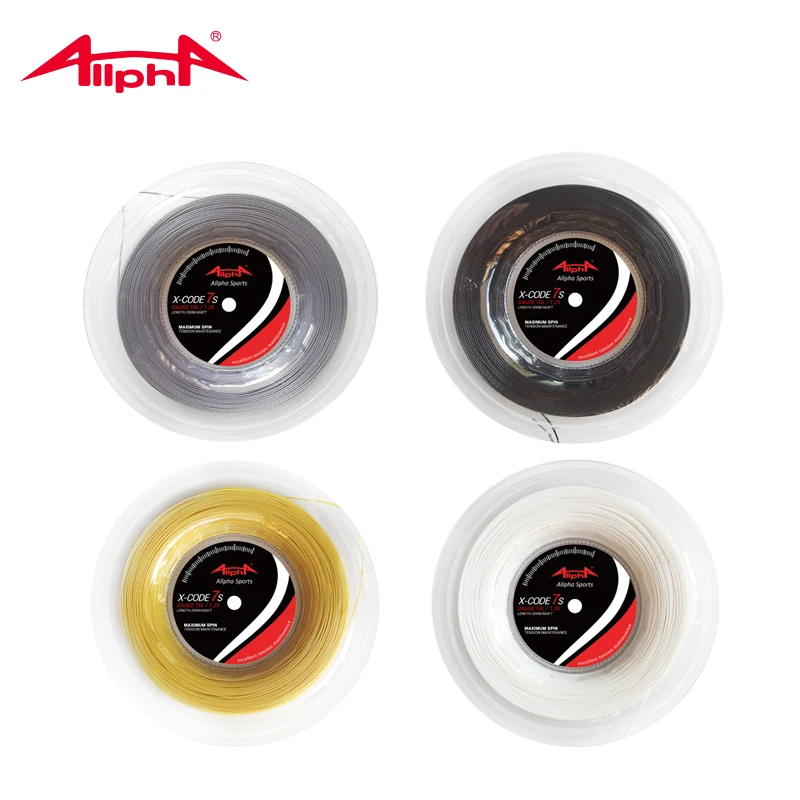 Tennis racket strings Allpha 200m reels Alu polyester-embossing