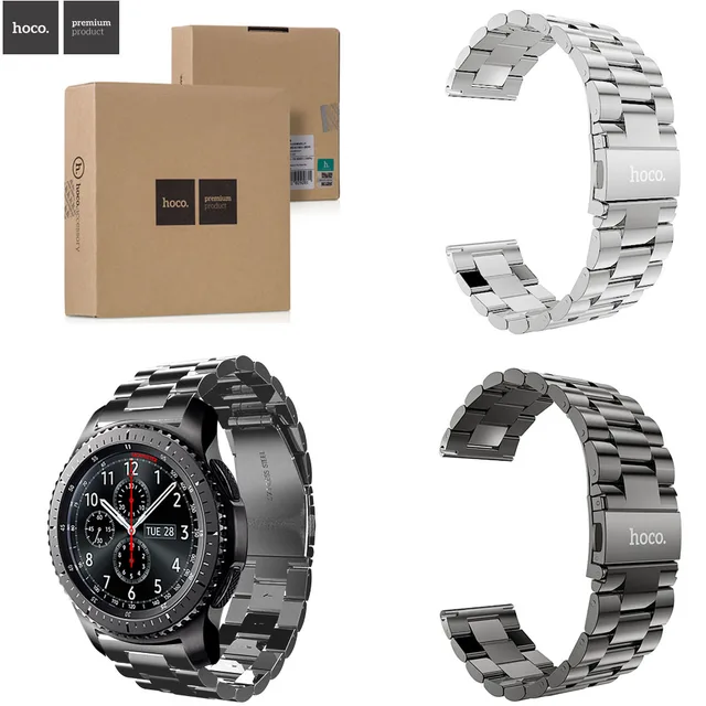 Hoco classique bracelet en acier inoxydable bracelet pour samsung galaxy gear s3 frontière bande pour samsung