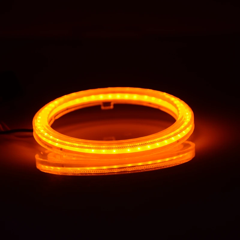 2x70 80 90 100 мм белые желтые светодиодные ангельские глазки Halo кольца привод сигнал поворота с переключателем лампа для фары авто лампа