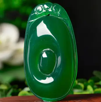 

Green Chalcedony Lucky Jade Pendant cb14#