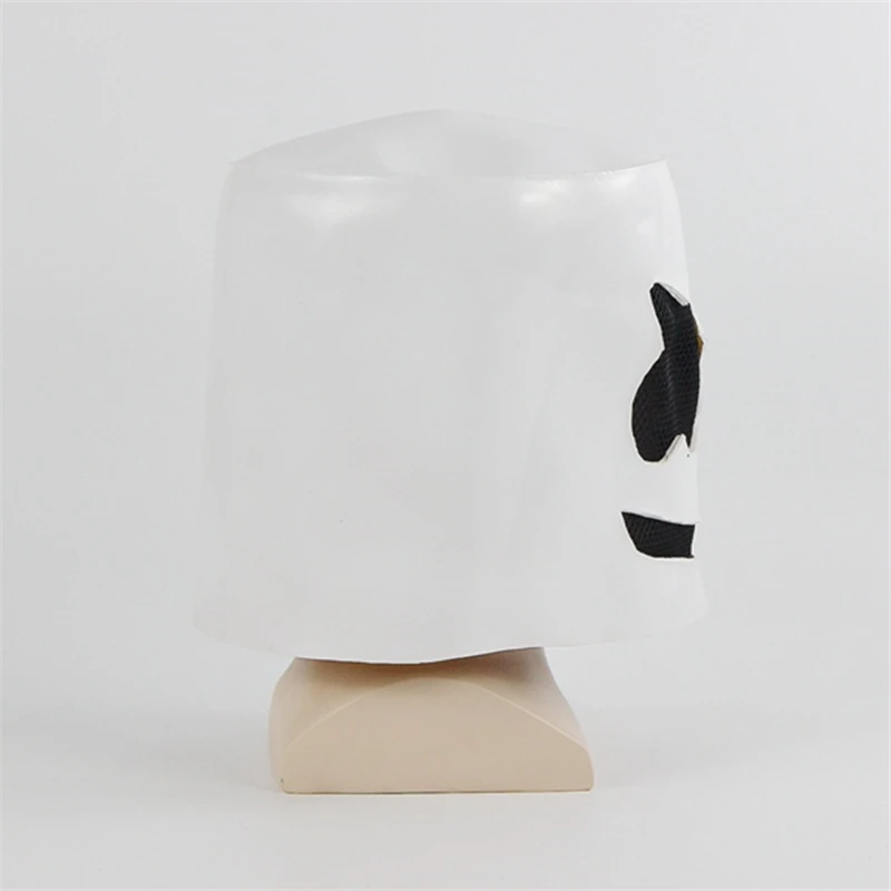 Хэллоуин косплей Marshmallow Syllable DJ Marshmello с тем же головным убором белые вечерние