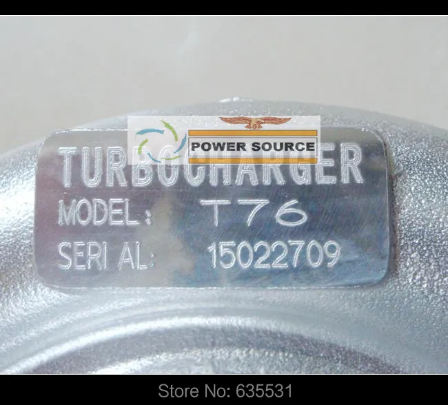 Turbo Turbine oil cooled Turbocharger T76 T4 Turbine AR .68 Comp AR 0.80 800HP-900HP Turbo charger - (7)