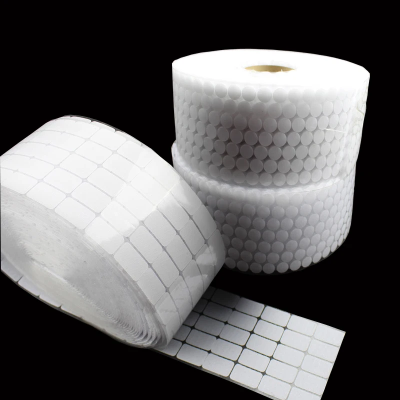 

1000Pairs black and white Magic Nylon Sticker Double Sided Adhesive Hooks Loops Disks Round Fastener Tape Sewing 100% nylon