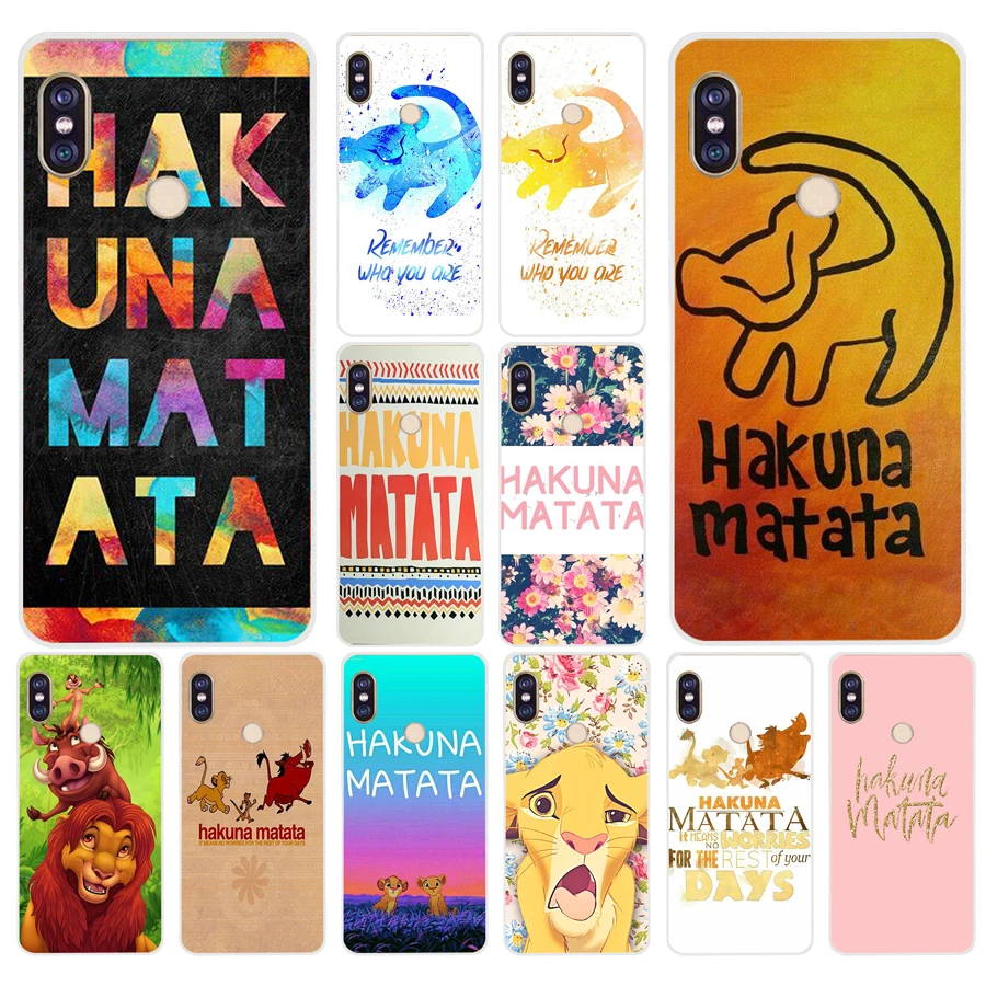 

110H hakuna matata The Lion King Soft Silicone Tpu Cover phone Case for xiaomi redmi 6 pro 5 plus note 6 pro 4 4x mi 8