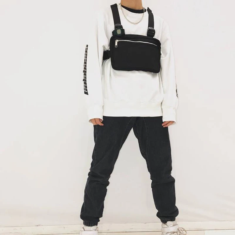 Тактическая нагрудная сумка, новая нагрудная сумка, регулируемая тактическая карманная хип-хоп Уличная Функциональная сумка через плечо Kanye West