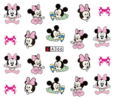 

stickers for nail art decoration mickey mouse kid slider adhesive Water Transfer decals manicure lacquer accessoires polish foil