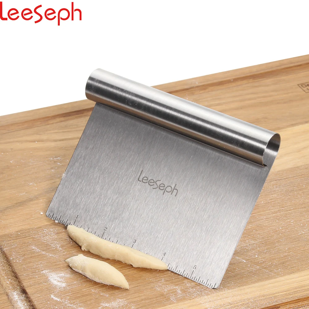 

Leeseph Multi-purpose Stainless Steel Scraper & Chopper, Dough Scraper, Pizza Dough Cutter , kitchen tools