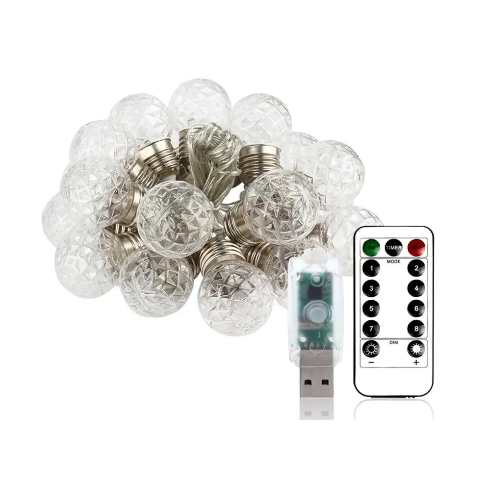 

Kaigelin 5W LED String Light Garland USB Remote Control Pineapple String Lights Bulbs Warm White 6M 20 LED Lighting Chain