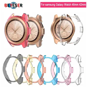 

Gear S3 frontier case For samsung Galaxy Watch 46mm 42mm band strap cover plastic plated All-Around protective case shell frame