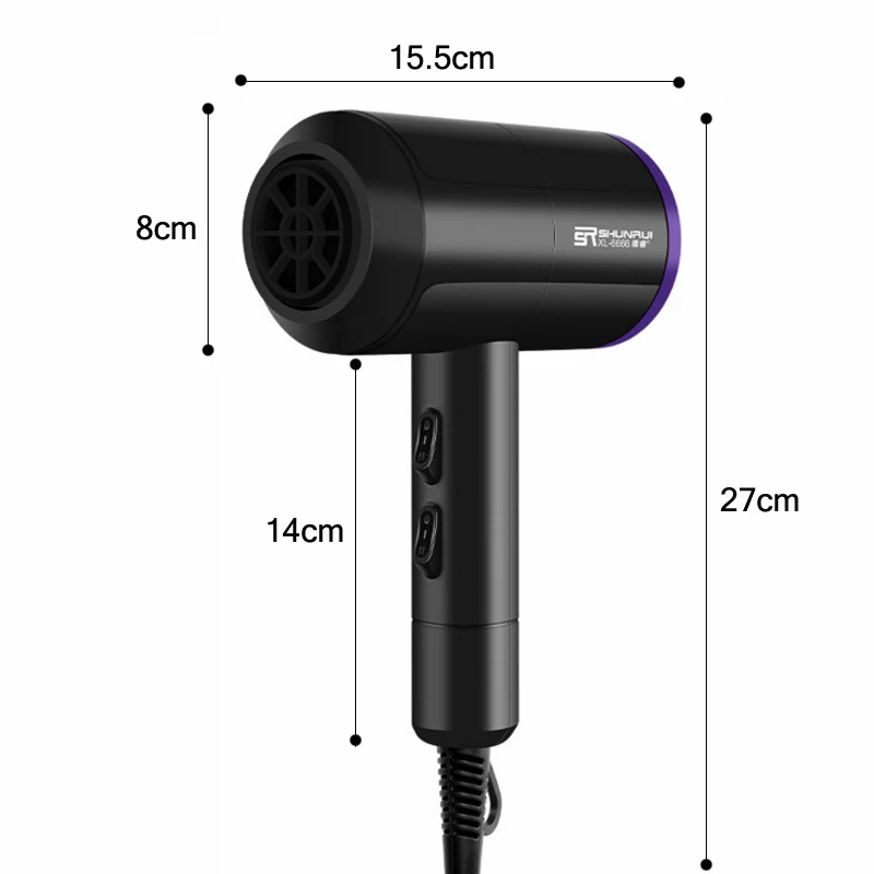 Secador de Cabelo Elétrico com Coleta Profissional Bocal Secador Casa Íon Negativo 3200 w Forte Energia Secadores D40 ar 6 ar bocal secador casa secador íon negativo