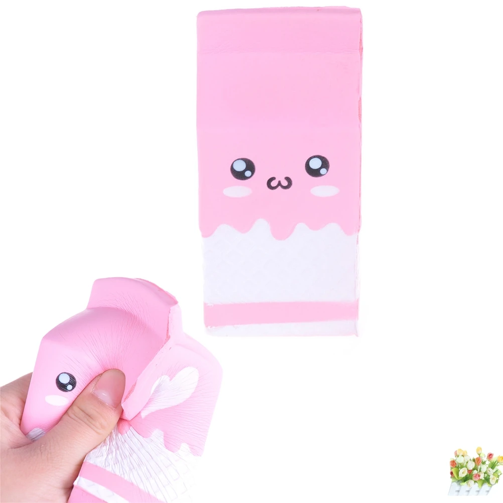 squishy milk bottle Watermelon Cat ice cream slow rising jumbo Cell Phone Key chain Strap Pendant roll Squishes PU cute toys