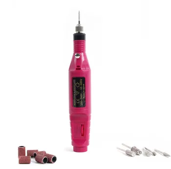

1 Set Electric Nail Art Kit Nail Tips Nail Art Pen Manicure Pedicure 6 Bits Electric Grinding Engraving Machine Polisher Set