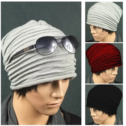 

Women Men Winter Warm Ski Crochet Baggy Beanies Hat Cap Beret Skullies Knitted Gorros Bonnet Femme Hiphop Twisted Hats