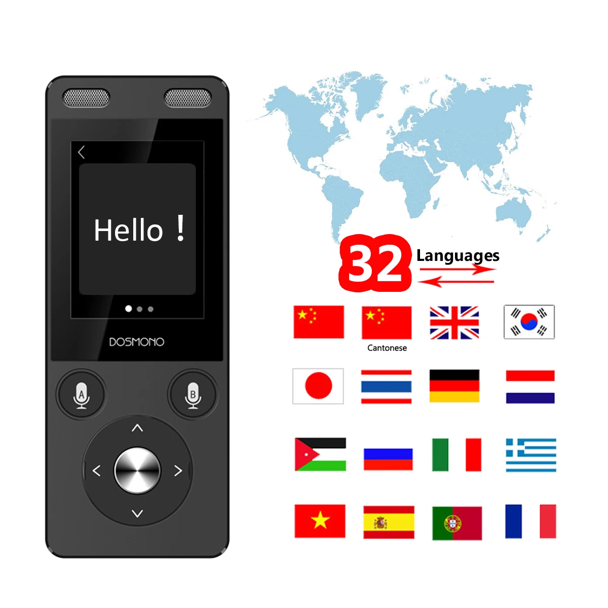 

DOSMONO S201 72 Language Touch-Screen Android 6.0 Travel Asistant Translation Translator Pen Multi-language Global Travel