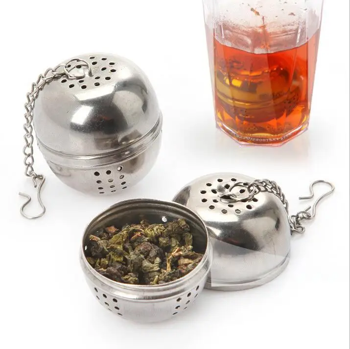 

Stainless Steel Tea Ball Tea Leaf Spice Mesh Filter Cooking Tools Kitchen Accessories teapot bag drinkware Infuser Strainer