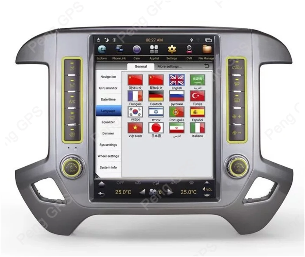 Tesla вертикальный экран для Chevrolet Silverado GMC Sierra 2014 2018 Android dvd плеер мультимедиа