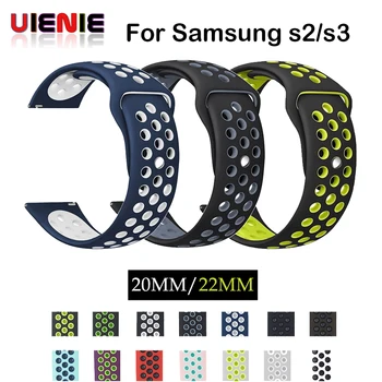 

UIENIE 20mm Silicone Replacement Breathable Watch Band For Garmin Vivoactive 3, Samsung Gear S2 S3 22mm Sport strap watchbands