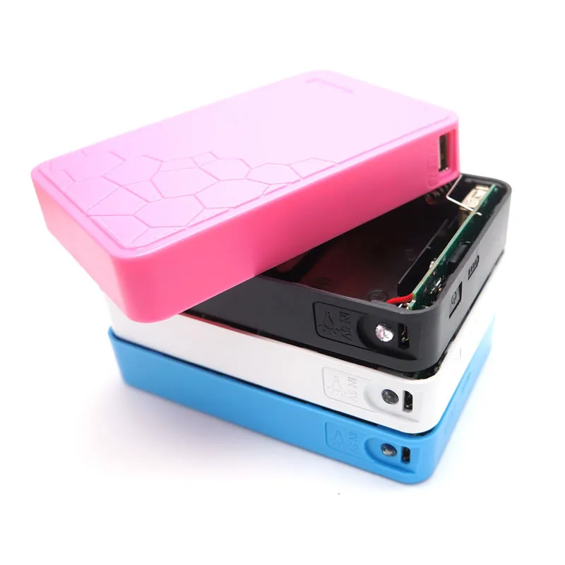5X 18650 Power Bank DIY Box Shell Kit Case Single USB портативный внешний аккумулятор зарядное