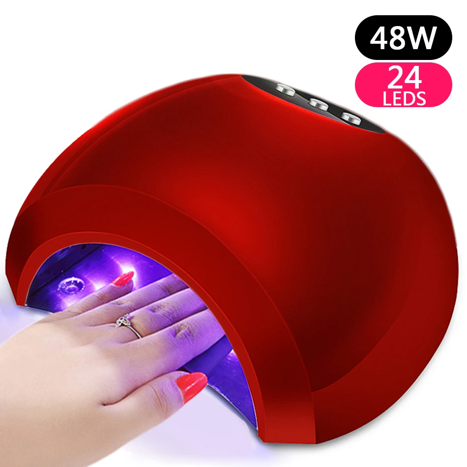Discount This Month ROHWXY 48W UV Lamp Gel LED Nail Lamp High Power For