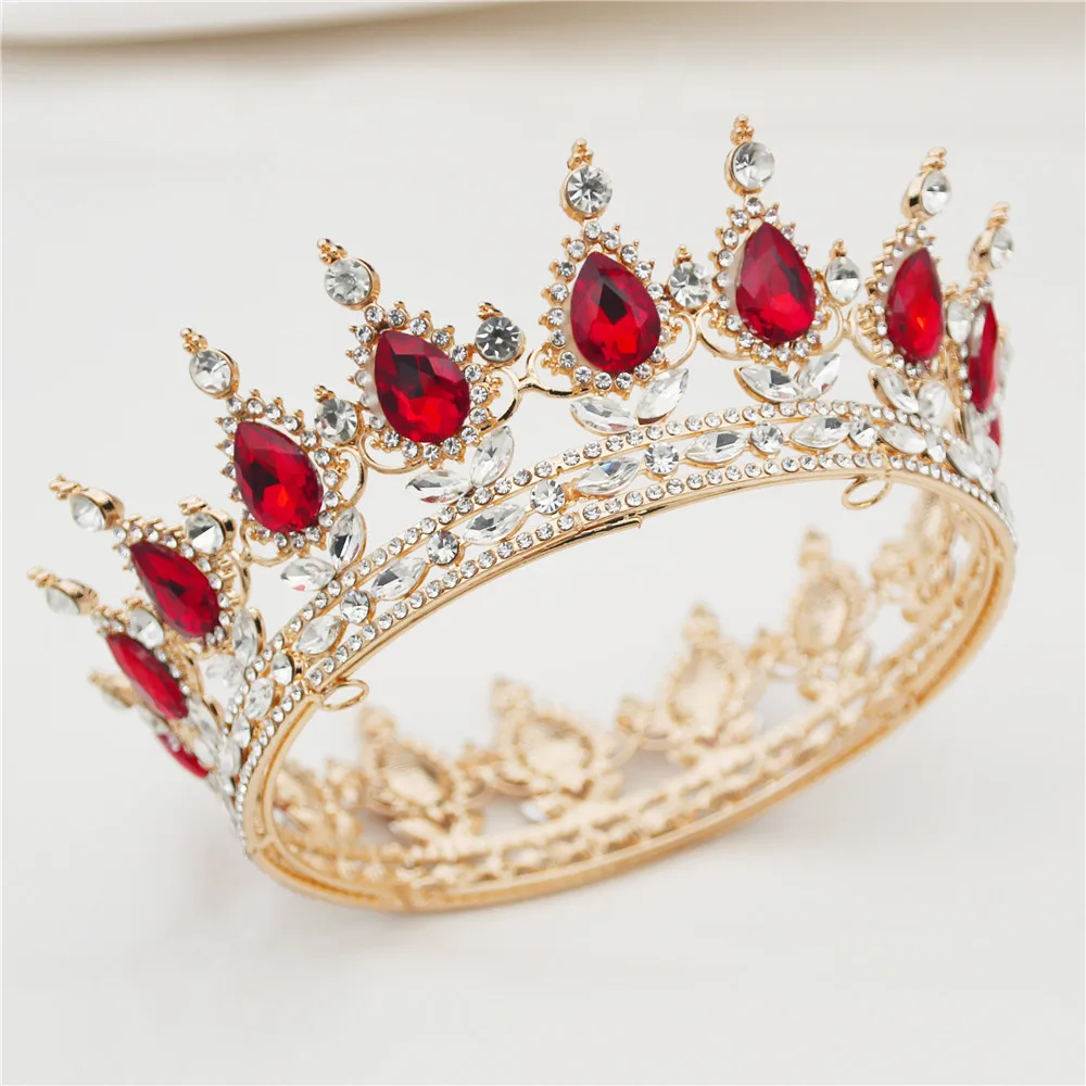 2019 модная Великолепная Большая 14 см барокко кристалл королева король круглая
