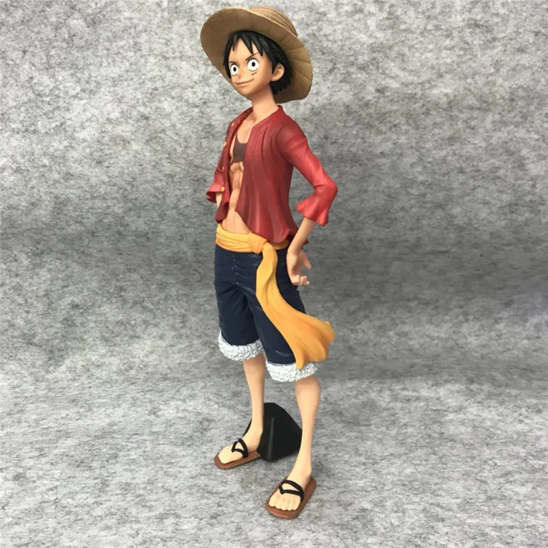

Anime One Piec Monkey D Luffy 3D2Y Big Standing Straw Hat PVC Action Figure OP Luffy Zoro Sanji Model 25cm