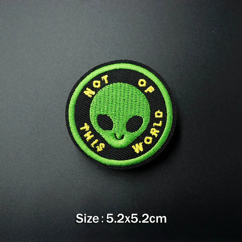 UFO Alien EYES DIY тканевые Значки для украшения одежды, нашивки для одежды, швейные украшения, аппликация, нашивки для шитья - Цвет: E