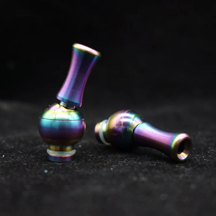 1pc Rainbow Rotating 360 Degree 510 Metal Drip Tips Detachable With Heat Insulation Slug 510 Atomizer E Cigarette 1pc Rainbow Rotating 360 Degree 510 Metal Drip Tips Detachable With Heat Insulation Slug 510 Atomizer E Cigarette