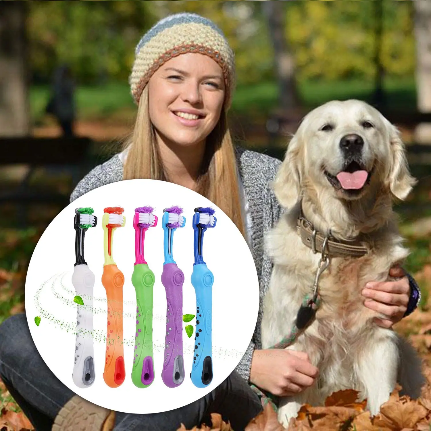 3-сторонняя домашних животных Зубная щётка зубная щетка маленькая плюшевая собака Зубная щётка палец Силиконовый идеально собака уход за зубами чистящие рот