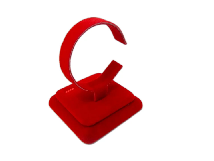 

1 Red Velvet Jewelry Display for Bracelet Watch Holder Bangle Stand C Collar for Solid Gold Jewelry Children