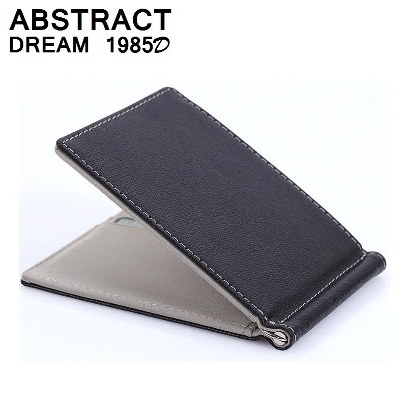 

brand men wallet korea new credit card Metal clip korea casual money clip women skinny ultra thin purse Classic leather wallet