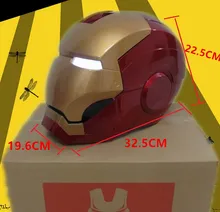 Huong Movie Figure 1:1 Avengers Iron man MK7 Helmet light Collectors ABS Action Figure Toys Christmas Gift Model Collectibles