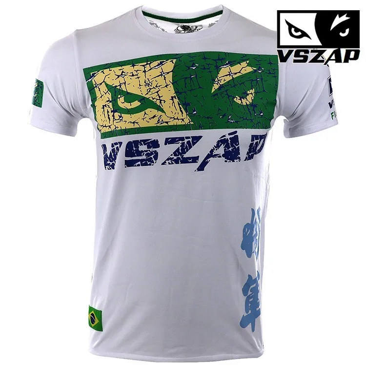 

VSZAP WarriorMuay Thai T Shirt Men Homme Boxing MMA T Shirt Gym Tee Shirt Fighting Fighting Martial Arts Fitness Training