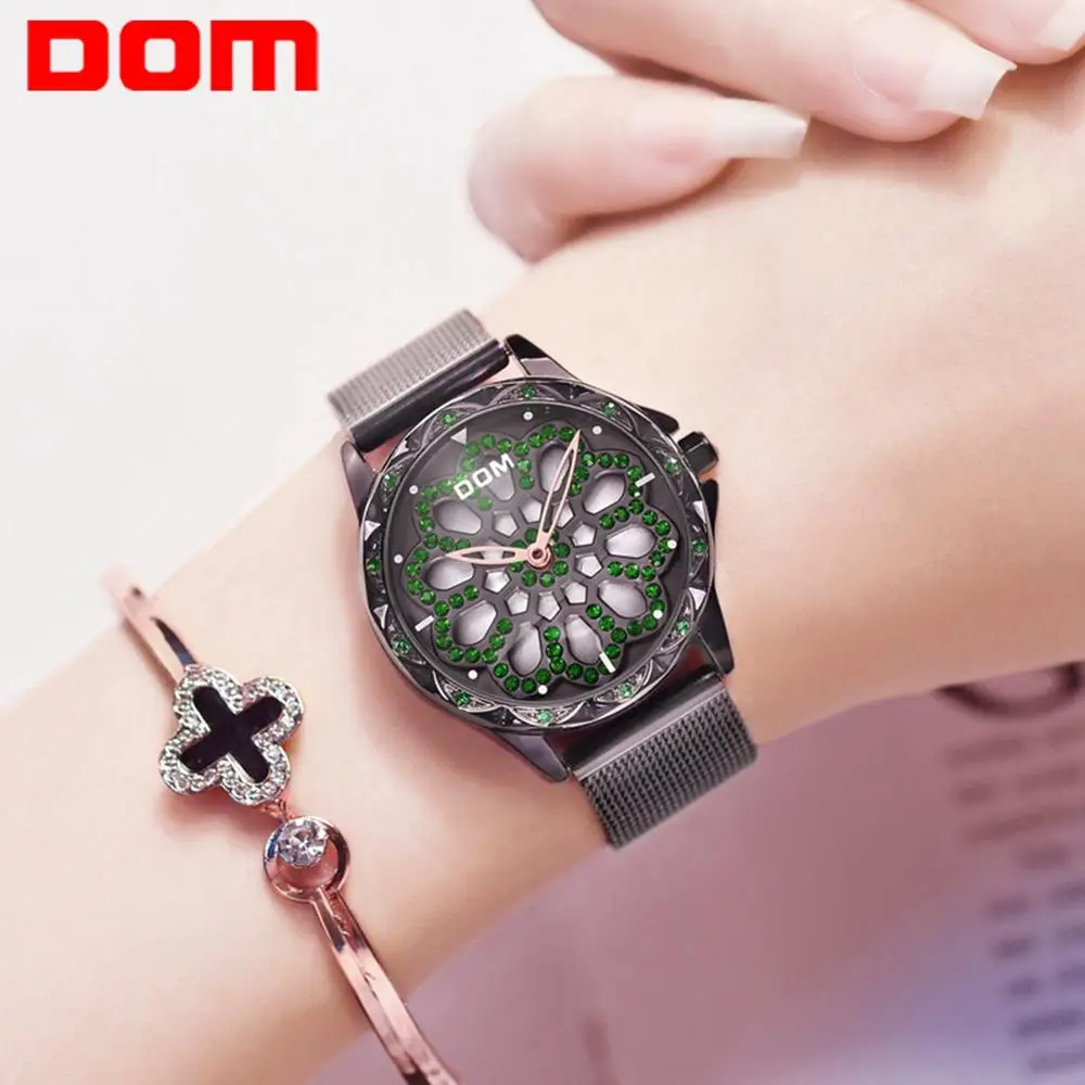 Часы DOM женские часы креативные стальные браслет Relogio Feminino Montre Femme G 1257BK 1MS|Женские