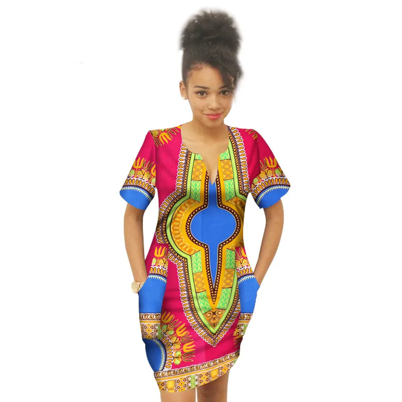 Summer-Africa-Above-Knee-Dress-for-Girl-Bazin-Riche-Dress-For-Child-African-Wax-Print-Plus(26)