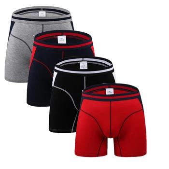 

4Pcs/lot Comfortable Long Leg Short Leg Mens Boxers Shorts Male Underpants U-Convex Man Underwear Cueca Masculina M,L,XL,2XL,3XL