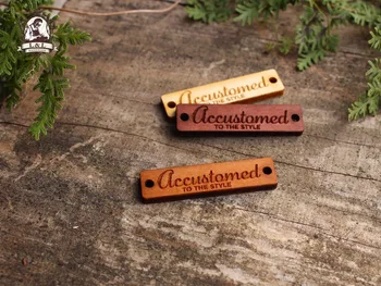 

Wooden labels, personalized laser engraved label tags for knitted items (WDBQ32)