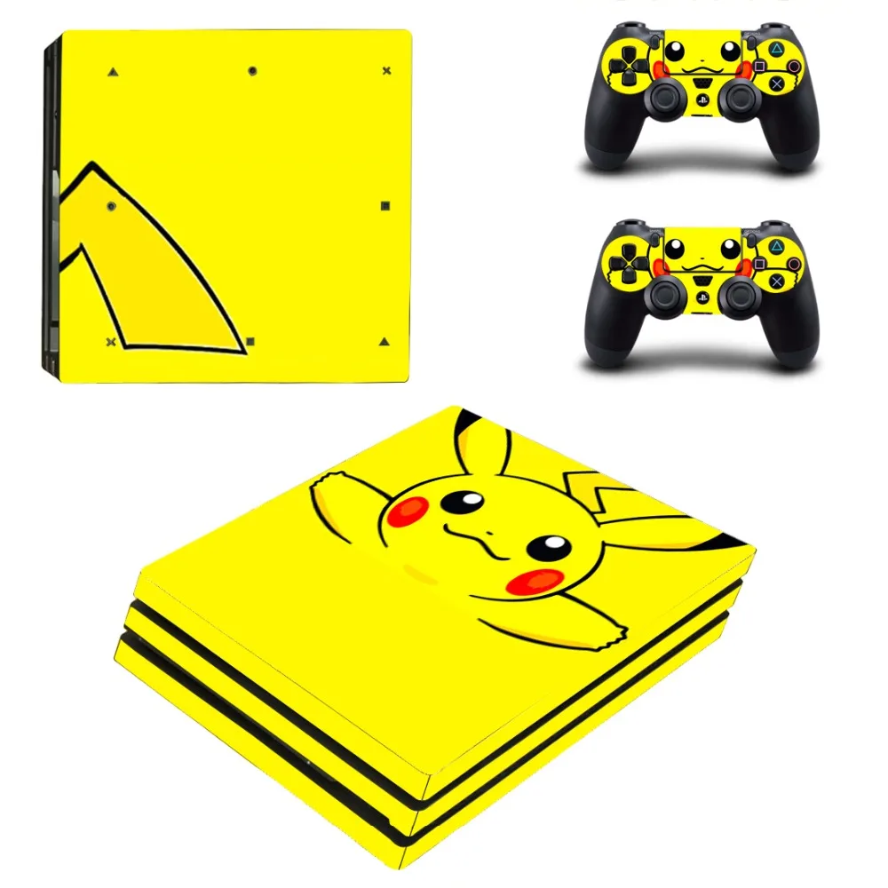 Для Pokemon Go Pikachu PS4 Pro наклейка для кожи виниловая наклейка для консоли Playstation 4 и 2 контроллера PS4 Pro наклейка для кожи