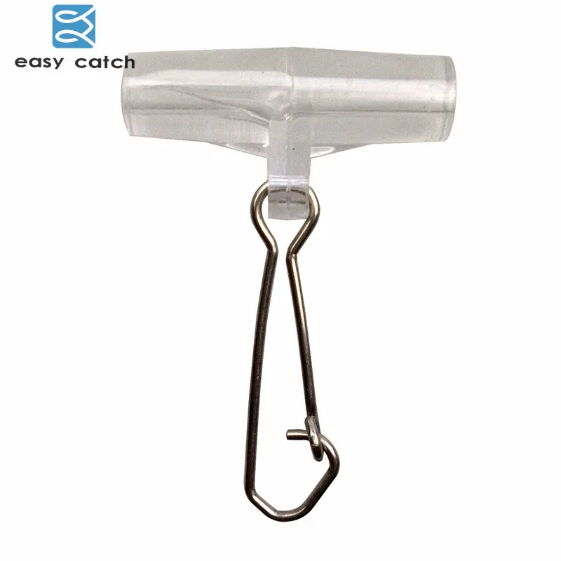 Easy Catch 10pcs Fishing Sinker Slip Clip Clear Plastic Head Swivel With Hooked Snap Fishing Weight Slide For Braid Fishing Line Easy Catch 10pcs Fishing Sinker Slip Clip Clear Plastic Head Swivel With Hooked Snap Fishing Weight Slide For Braid Fishing Line