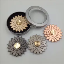 Фиджет-Спиннер цветок лотоса высокое качество латунная крышка Спиннер ручной Спиннер для аутизм ADHD игрушки 2 цвета