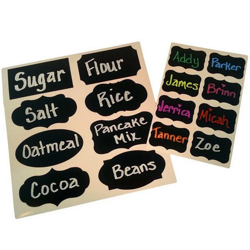 Blackboard Sticker Craft Kitchen Jar Organizer Labels Chalkboard Chalk