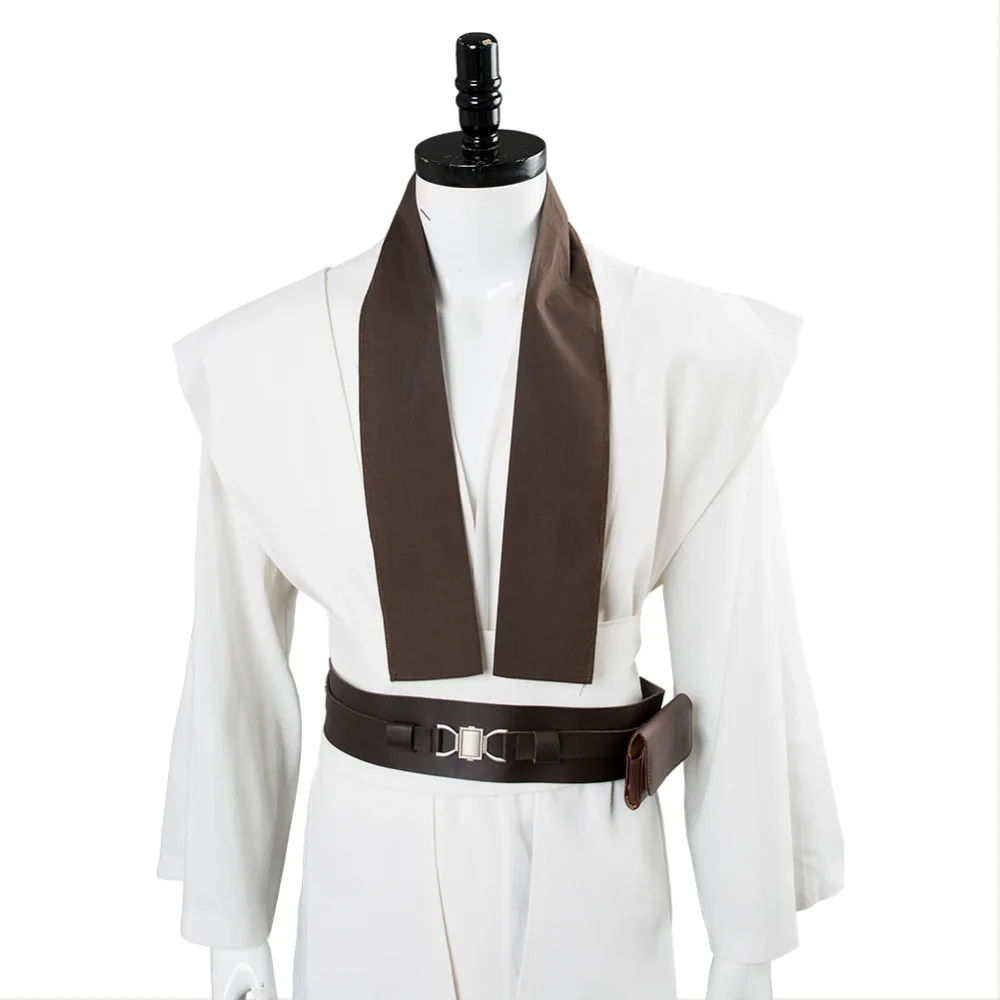 Мужской костюм джедаев Obi Wan белый Карнавальный для Хэллоуина взрослых|Костюмы из