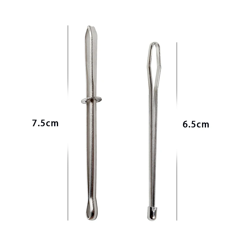 2Pcs Stainless Steel Cited Clips Elastic Belt Wearing Rope Weaving Tool Bag Wrap Rope Wearing Sewing Accessories