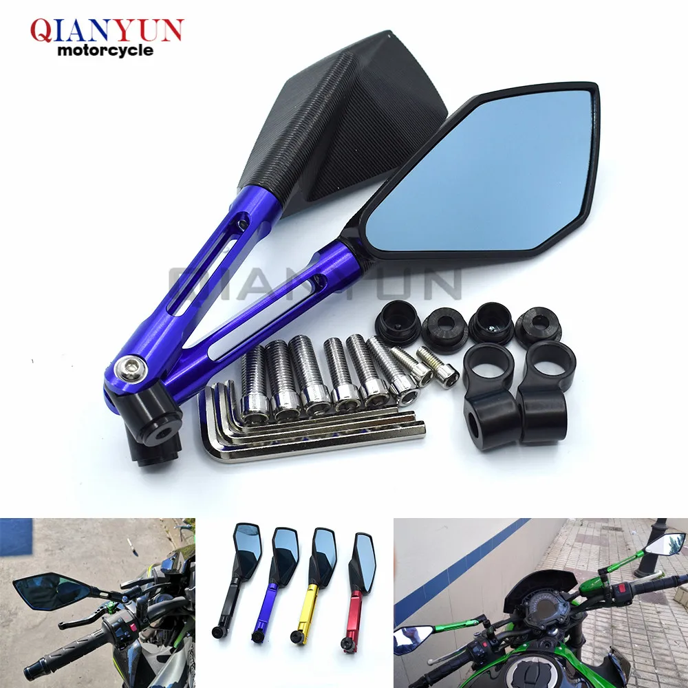 

Motorcycle rearview side mirror 8mm 10mm with L wrench Universal For Kawasaki Ninja 500R / ZZR1200/ ZX-6R/636/6RR ER-6F