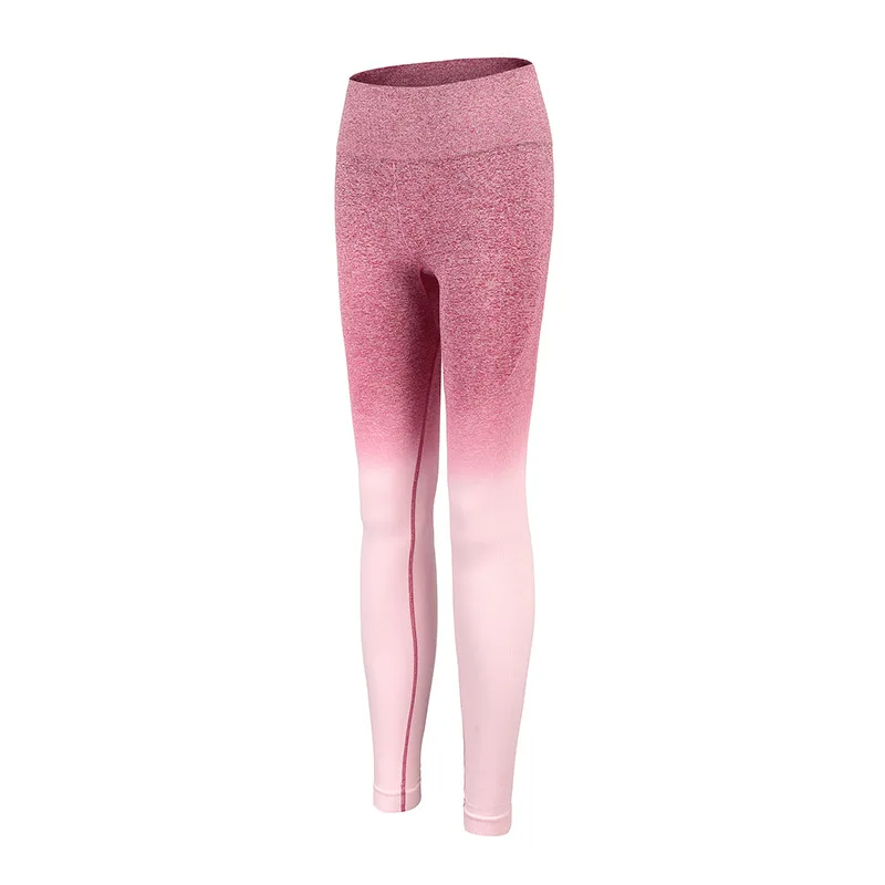 Цветные женские розовые штаны для йоги с высокой талией, бесшовные спортивные Леггинсы, штаны для тренировки, бега, 4 способа растягивания, колготки для бега