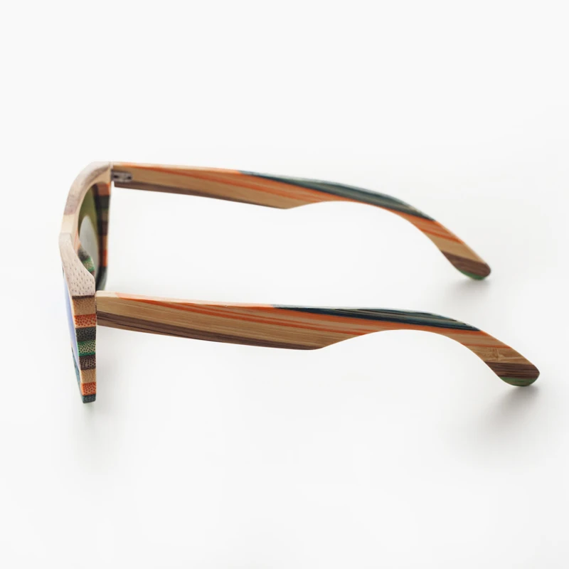 Стиль, брендовые винтажные Разноцветные деревянные поляризованные солнцезащитные очки для женщин и мужчин, красочные бамбуковые солнцезащитные очки, пляжные очки