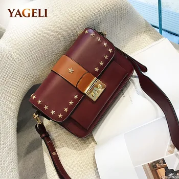 

2018 fashion small ladies shoulder messenger bags brand design PU leather crossbody bags for women wide strap shoulder bags