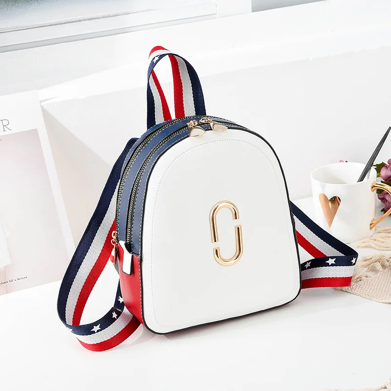 

Fashion Travel Waterproof PU Leather Women Small Backpacks Casual Shoulder Bag Multifunctional Lady Travel Shopping Shoulder Bag