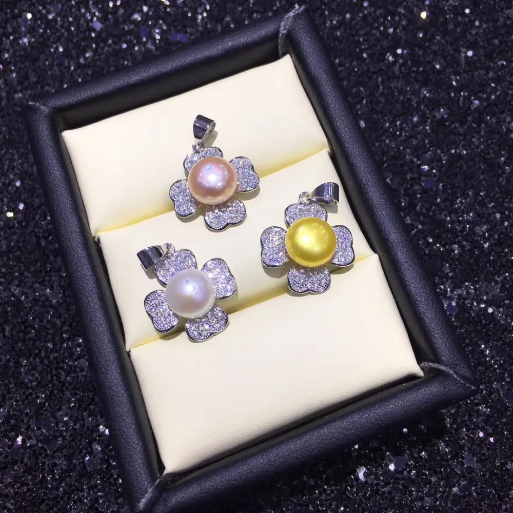 buy Oyster Pearl Mussel Pendant Mountings, Pendant Findings, Pendant Settings Jewelry Parts Fittings Women Accessories
